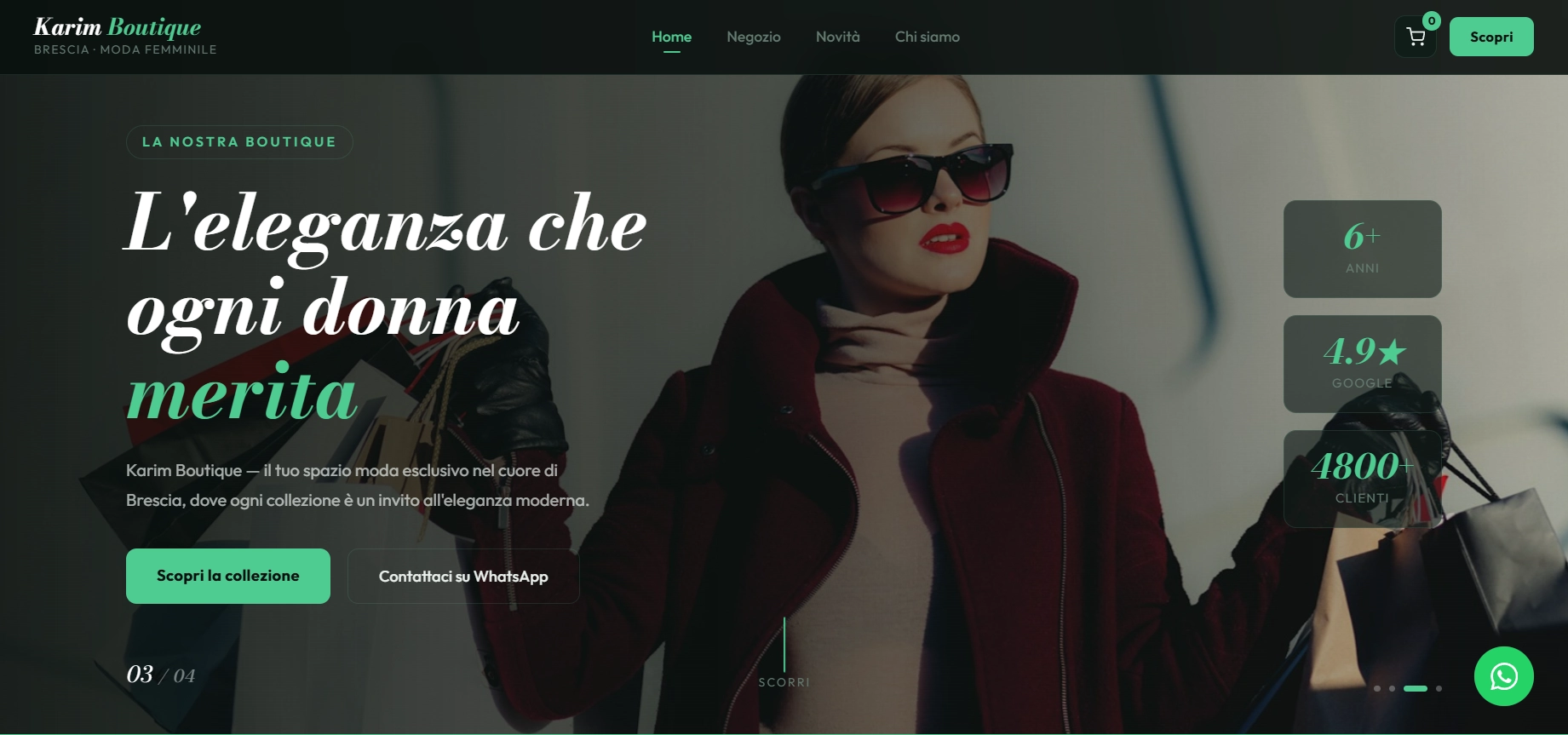 Plantilla e-commerce de lujo para boutique de moda